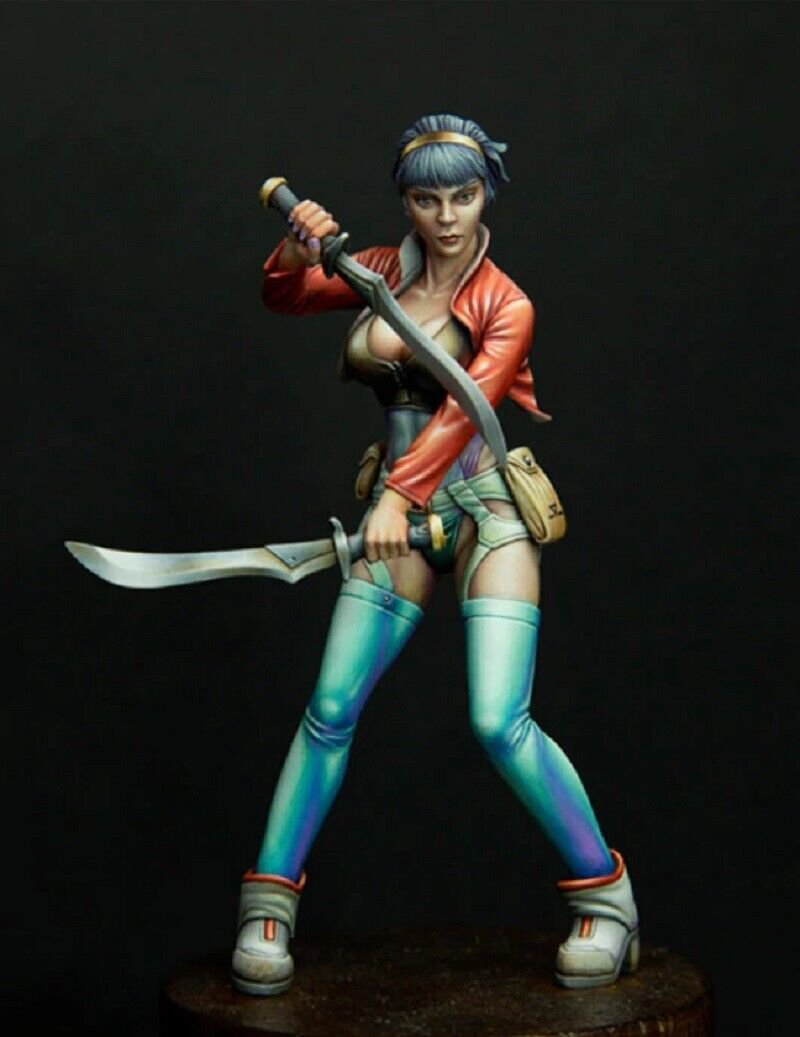 1/24 Resin Figure Model Kit Girls Sisters CyberPunk Unpainted Unassambled