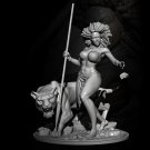 60mm Resin Figure Model Kit Sexy Girl Female Barbarian Hunter Unpainted