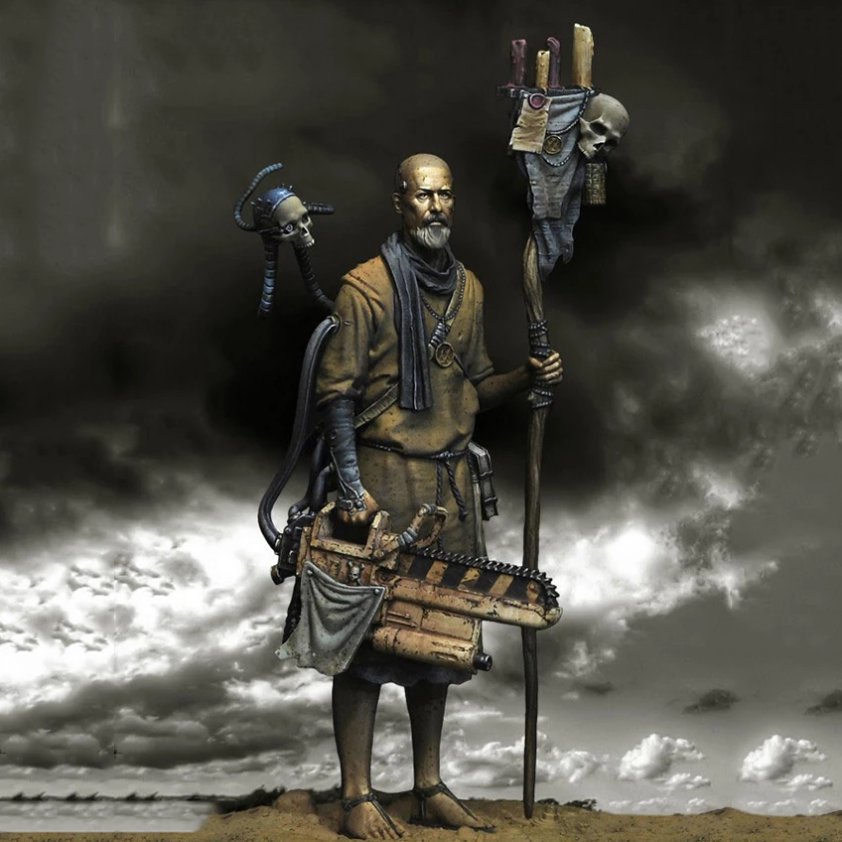 1/24 Resin Figure Model Kit Post-Apocalyptic Fanatic Warrior Unpainted Unassambl