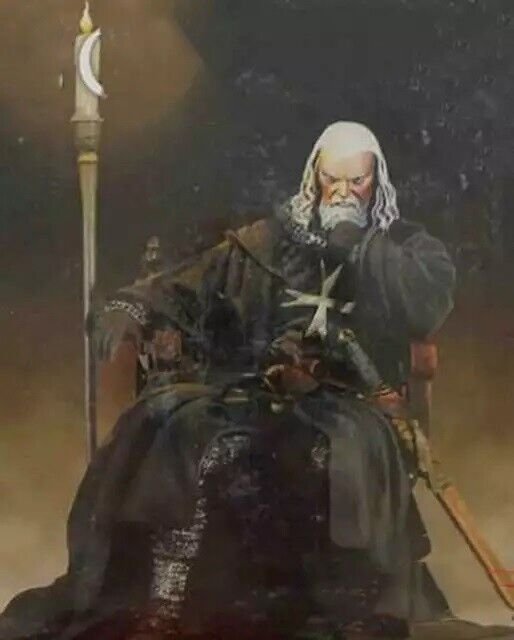 1/24 75mm Resin Figure Model Kit Warrior Grandmaster Hospitaller Unpainted