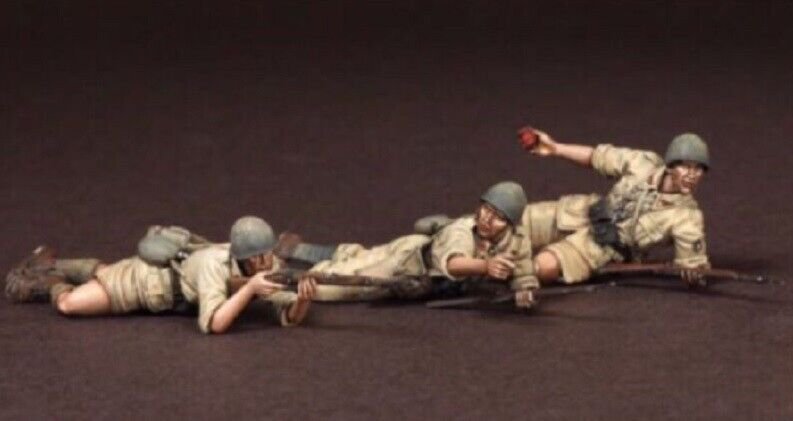 1/35 Resin Figure Model Kit Italian Soldiers Infantry North Africa WW2 Unpainted