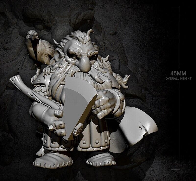 45mm Resin Figure Model Kit Warrior Dwarf Unpainted Unassambled
