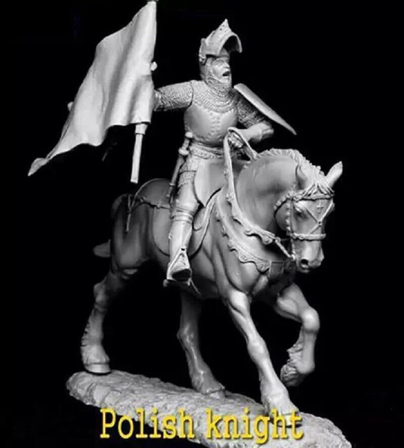 1/32 54mm Resin Figure Model Kit Polish Horseman Knight Unpainted Unassambled