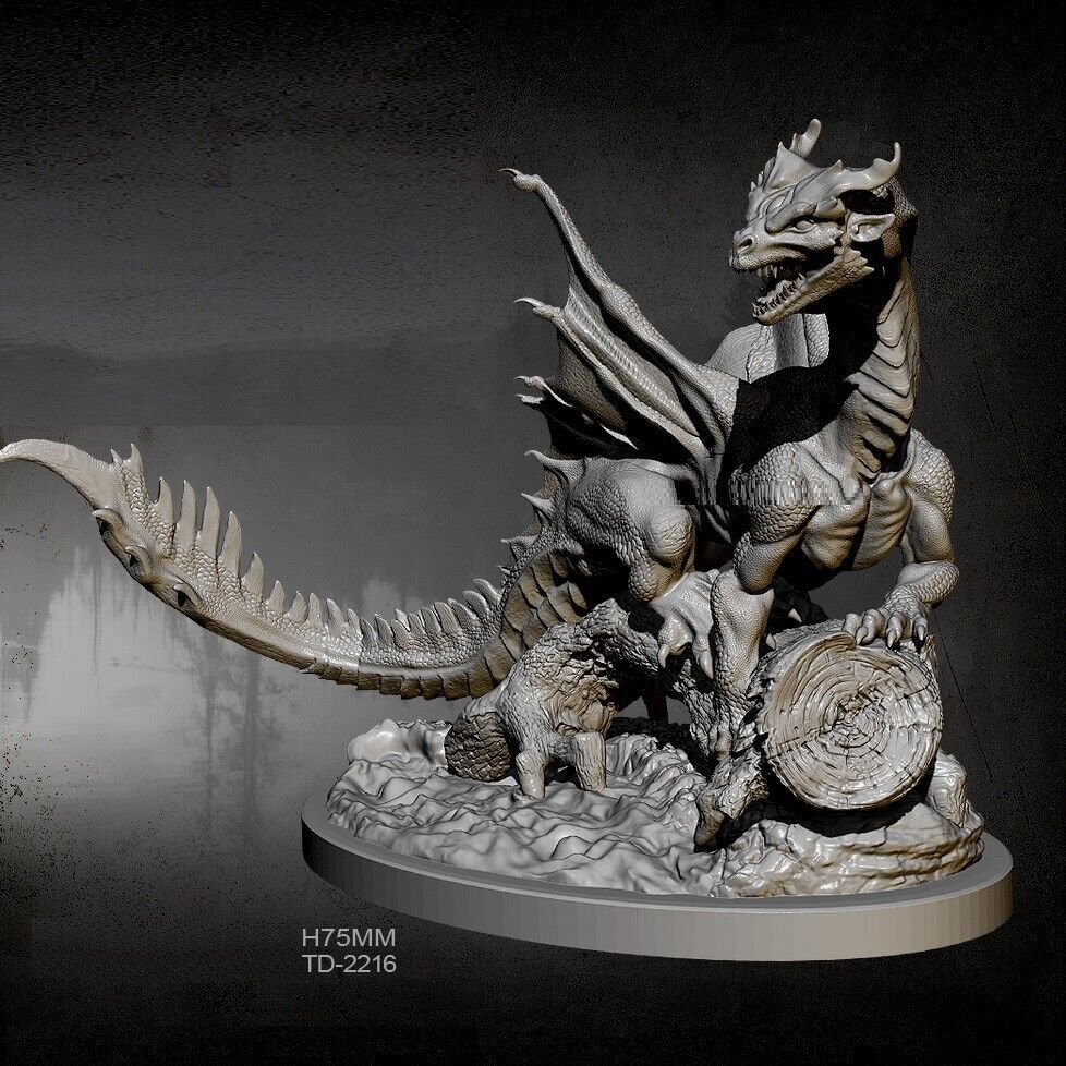 1/35 long 105mm Resin Figure Model Kit Ancient Dragon Unpainted Unassambled