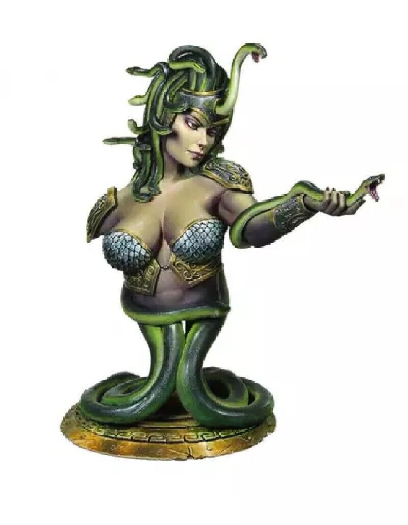 1/8 Resin Figure Model Kit BUST Sexy Girl with Snake 2 heads and base Unpainted