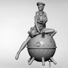 1/18 Resin Figure Model Kit Sexy Girl German Officer Pin Up WWII Unpainted
