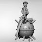 1/18 Resin Figure Model Kit Sexy Girl German Officer Pin Up WWII Unpainted
