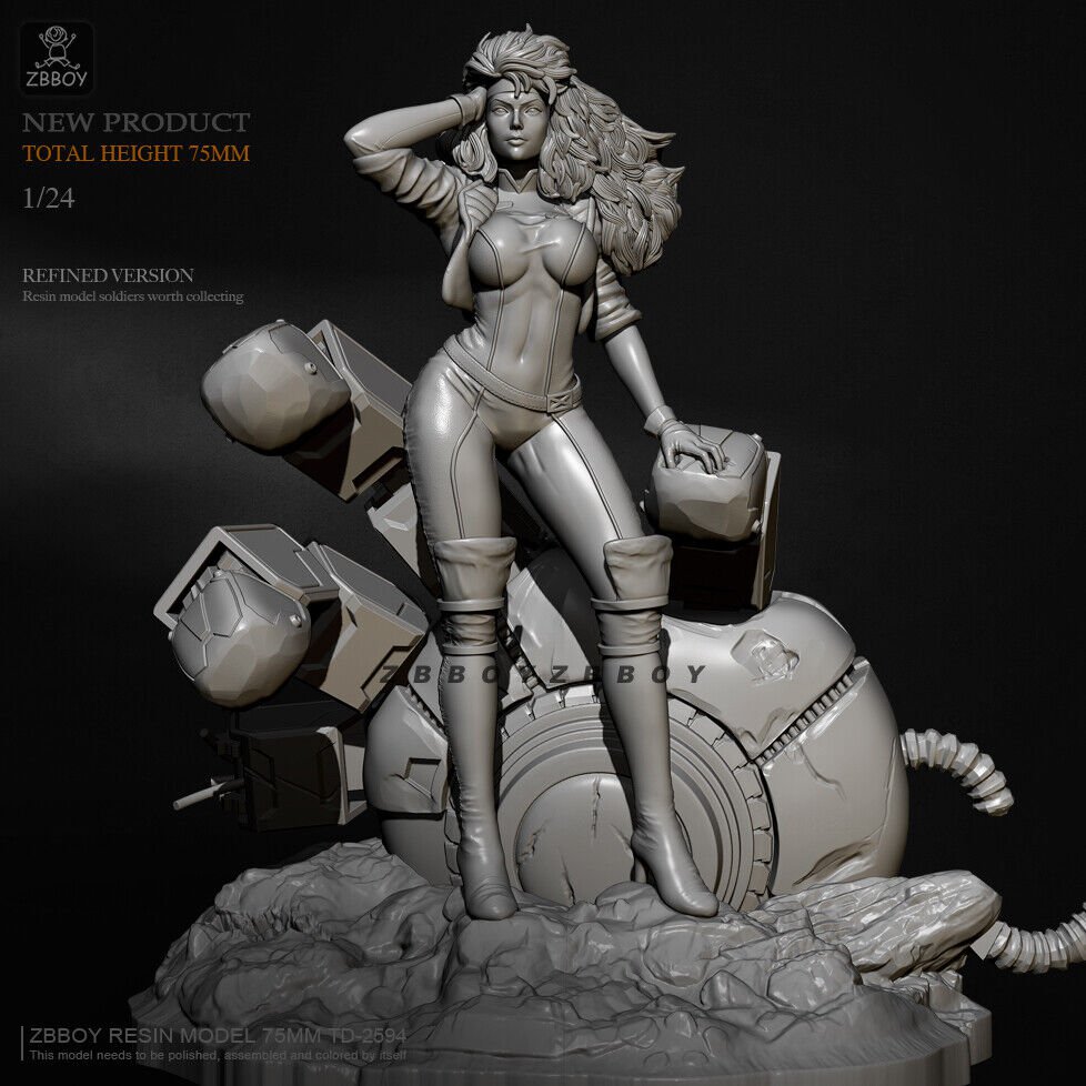 1/24 Resin Figure Model Kit Sexy Girl Female Fighter Fantasy Unpainted Unassambl