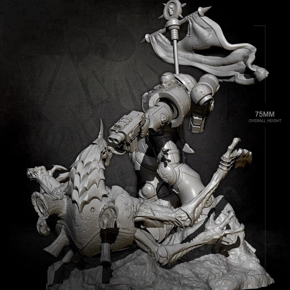 75mm Resin Figure Model Kit Wargame's Universe Iron Warrior Unpainted Unassamble