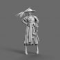 1/12 Resin Figure Model Kit Japanese Sexy Girl Samurai Unpainted Unassambled