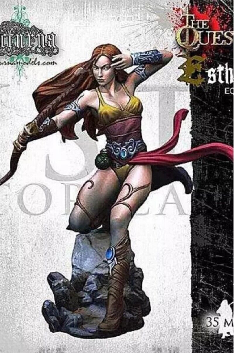 35mm Resin Figure Model Kit Sexy Girl Female Forest Warrior Unpainted Unassamble