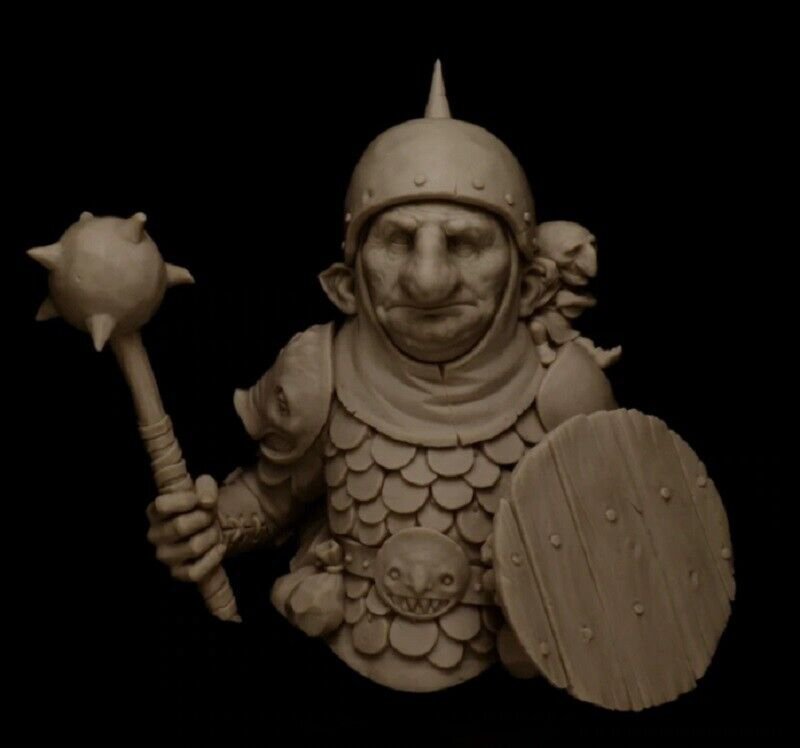 1/12 BUST Resin Figure Model Kit Warrior Goblin Fantasy Unpainted Unassembled