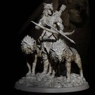 1/24 Resin Figure Model Kit Warrior Barbarian Hunter and Dogs Unpainted