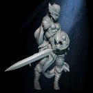 1/24 75mm Resin Figure Model Kit Sexy Girl Femle Warrior Knight Unpainted