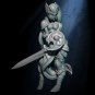 1/24 75mm Resin Figure Model Kit Sexy Girl Femle Warrior Knight Unpainted