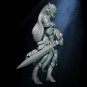 1/24 75mm Resin Figure Model Kit Sexy Girl Femle Warrior Knight Unpainted
