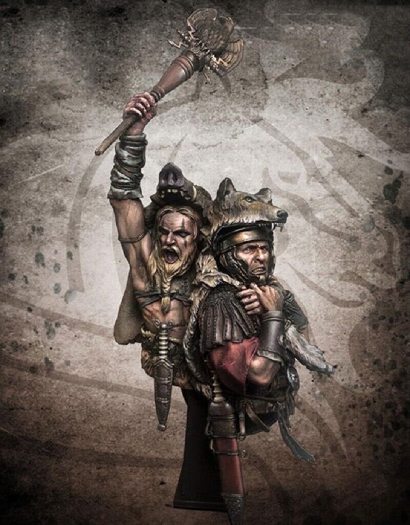 1/9 BUST Resin Model Kit Roman Soldier and Germanic Barbarian Unpainted X0142