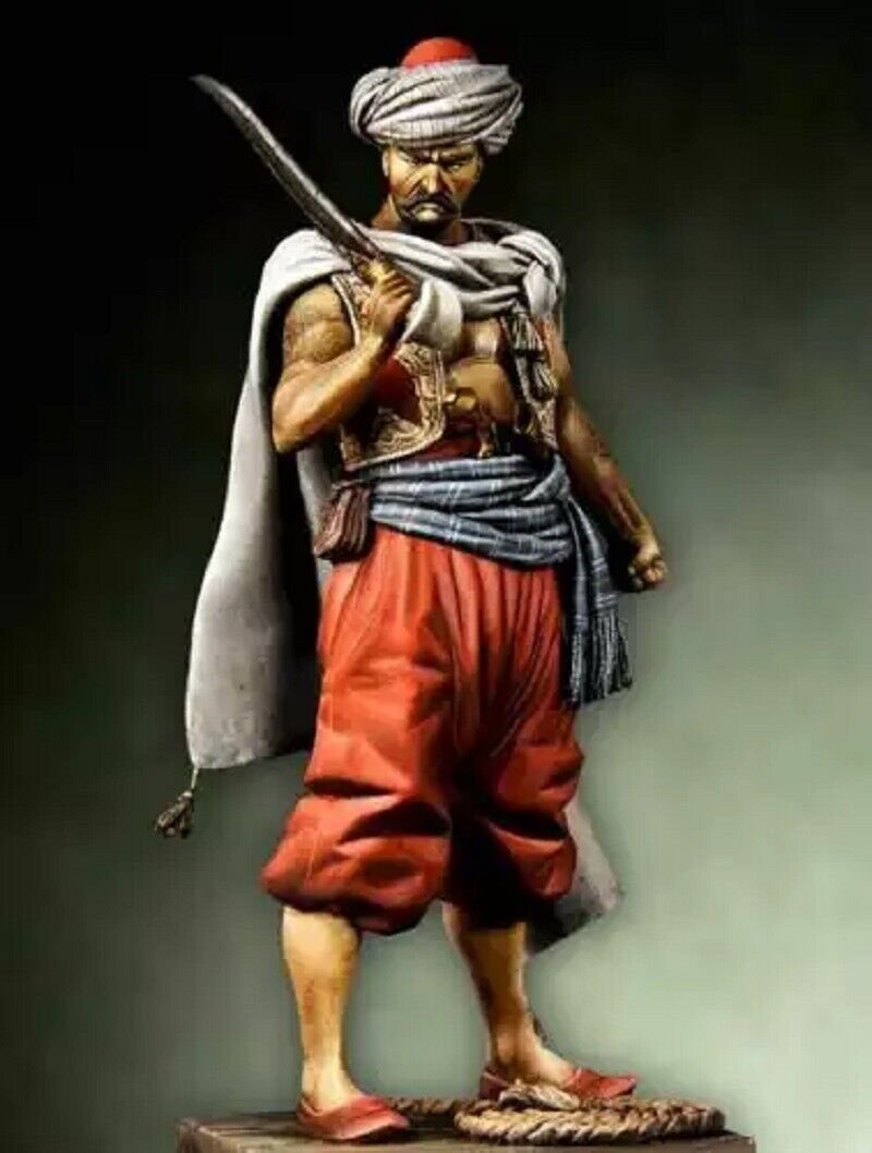 1/24 75mm Resin Figure Model Kit Warrior Turkish Ataman (with base) Unpainted