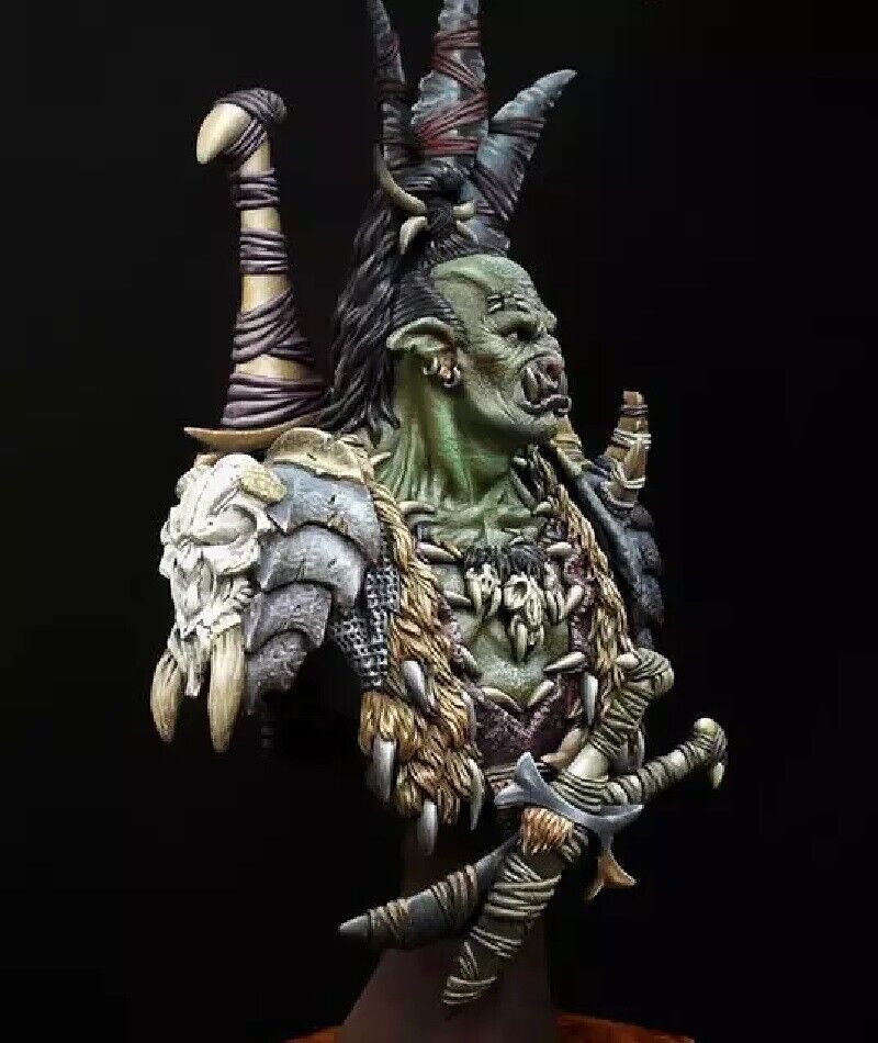 1/9 Resin Figure Model Kit BUST Orc Leader Warrior Unpanted Unassambled