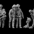 1/35 Resin Figure Model Kit Modern Firefighters Rescuers Unpainted Unassambled