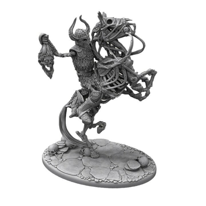 75mm Resin Figure Model Kit Warrior Dead Horseman Viking Unpainted Unassambled