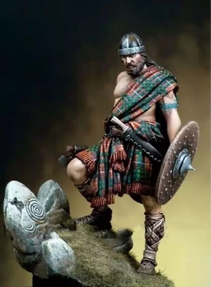 1/24 75mm Resin Figure Model Kit Highlander Warrior Unpainted Unassambled