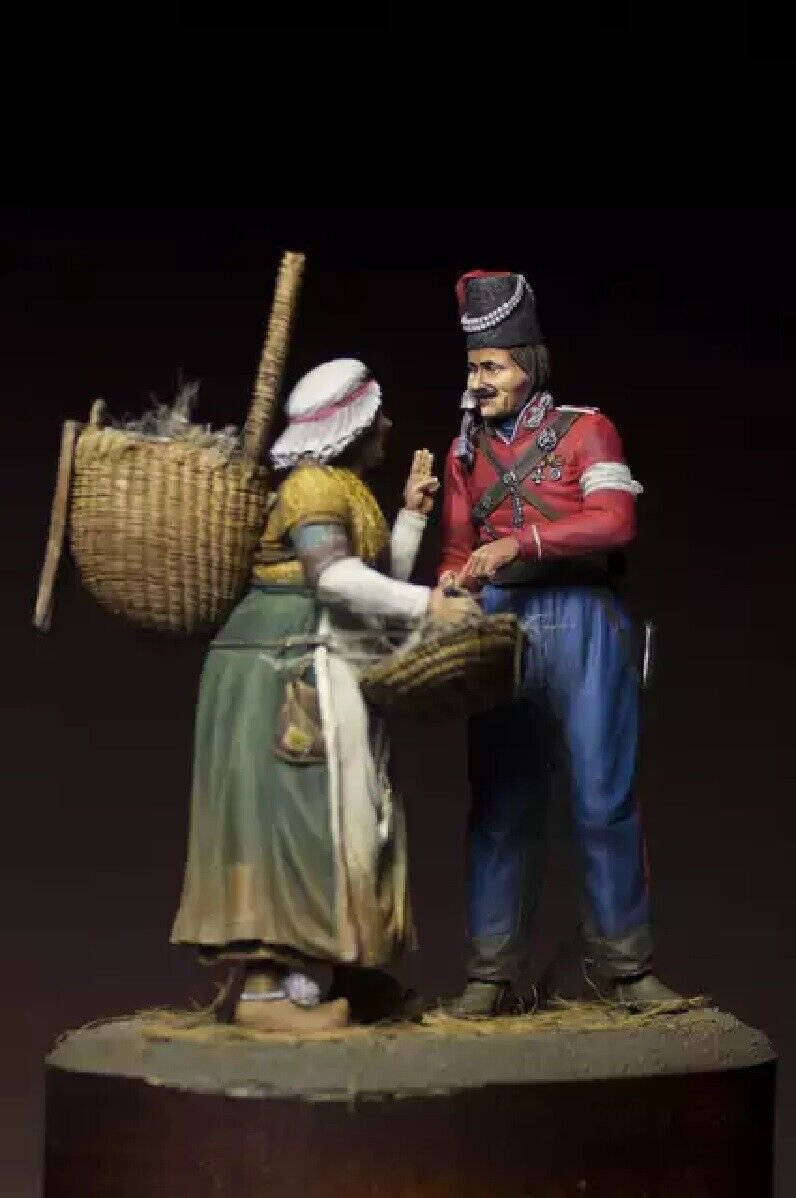 1/24 75mm Resin Figure Model Kit Russian Cossacks in Paris Unpainted Unassambled