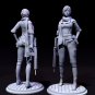 1/24 75mm Resin Figure Model Kit Modern Shooter Sexy Girl Female Unpainted