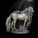 1/32 Resin Figure Model Kit Sexy Girl Warrior Amazon and Horse Unpainted
