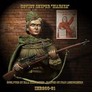1/10 BUST Resin Figure Model Kit Soviet Soldier Sniper Girl WWII Unpainted