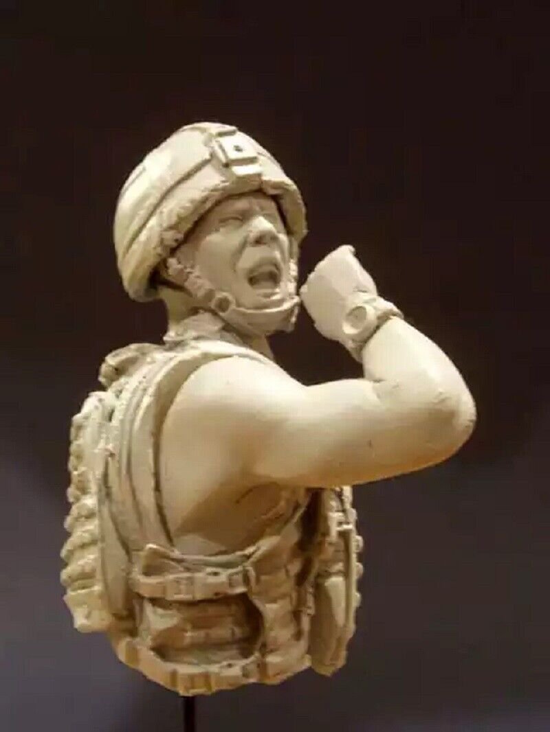 1/12 BUST Resin Figure Model Kit Modern British Soldier Marine Unpainted