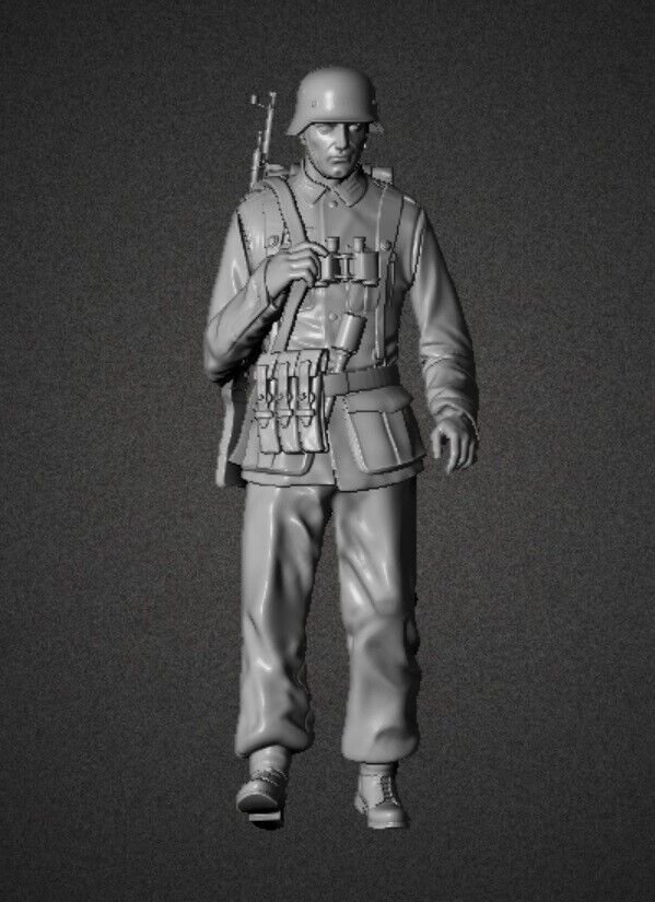 1/16 Resin Figure Model Kit German Soldier Waffen-SS WWII WW2 Unpainted Unassamb