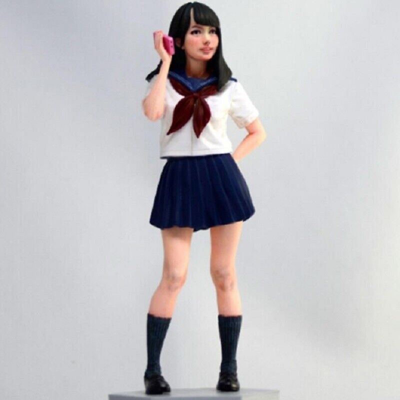 1/12 Resin Figure Model Kit Japanese Girl in School Uniform Unpainted Unassamble