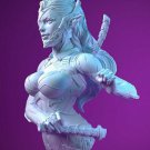1/10 BUST Resin Figure Model Kit Sexy Girl Samurai CyberPunk Unpainted