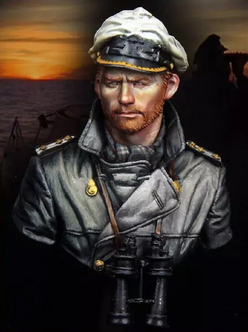 1/10 BUST Resin Figure Model Kit German U Boat Commander WWII Unpainted