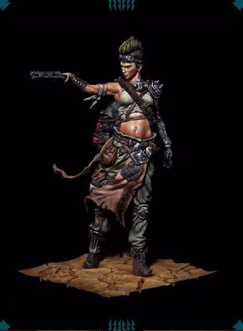 1/24 Resin Figure Model Kit Sexy Girl Warrior (2 HEADS) Unassambled Unpainted