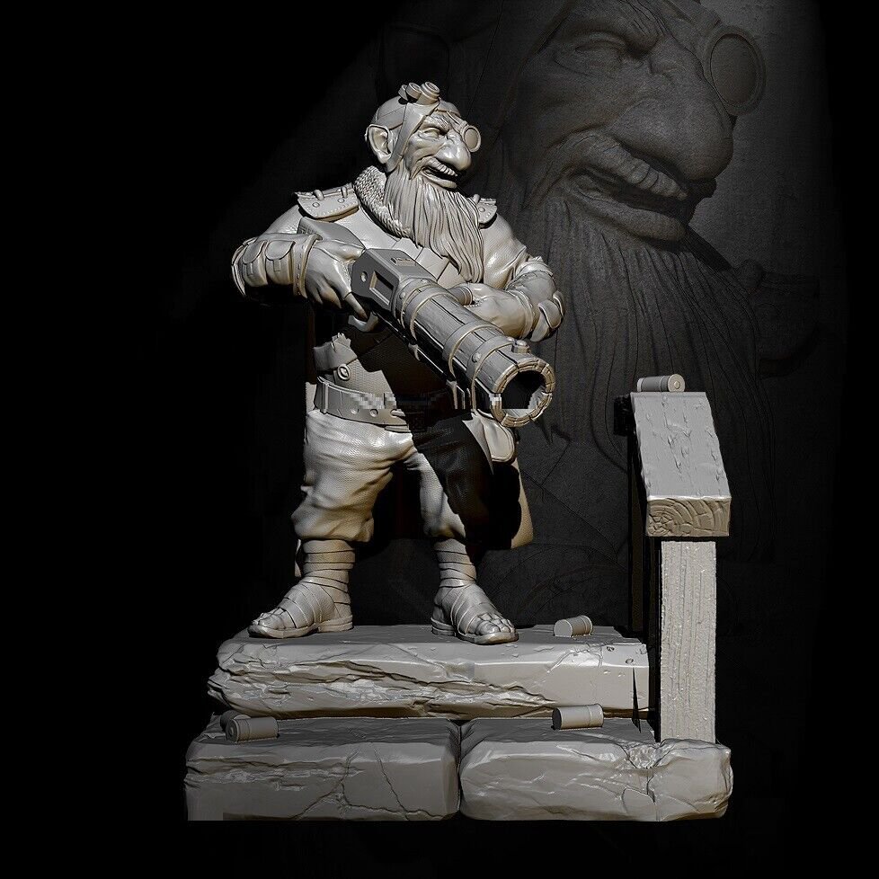 60mm Resin Figure Model Kit Sniper Dwarf Shooter Unpainted Unassambled