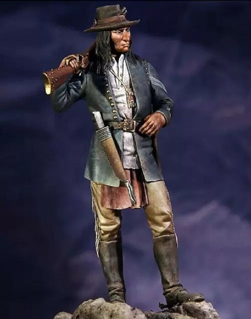 1/24 75mm Resin Figure Model Kit American Native Scout Unpainted Unassambled