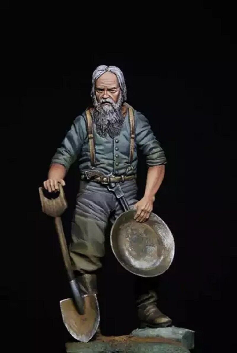 1/24 75mm Resin Figure Model Kit Gold Digger Wild West Unpainted Unassambled