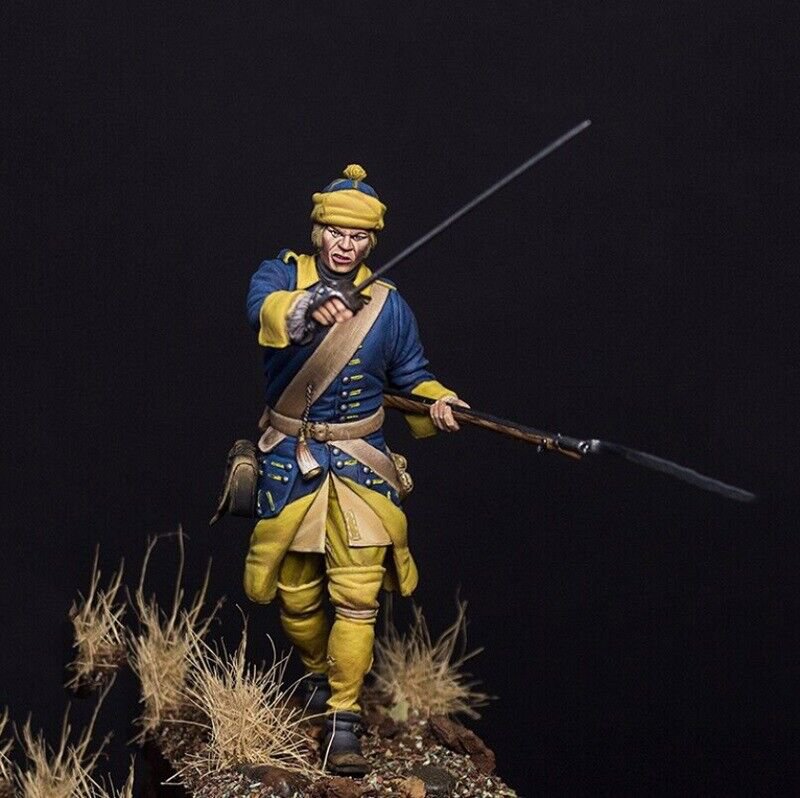 1/24 Resin Figure Model Kit Swedish Karolinska Infantry Soldier Unpainted