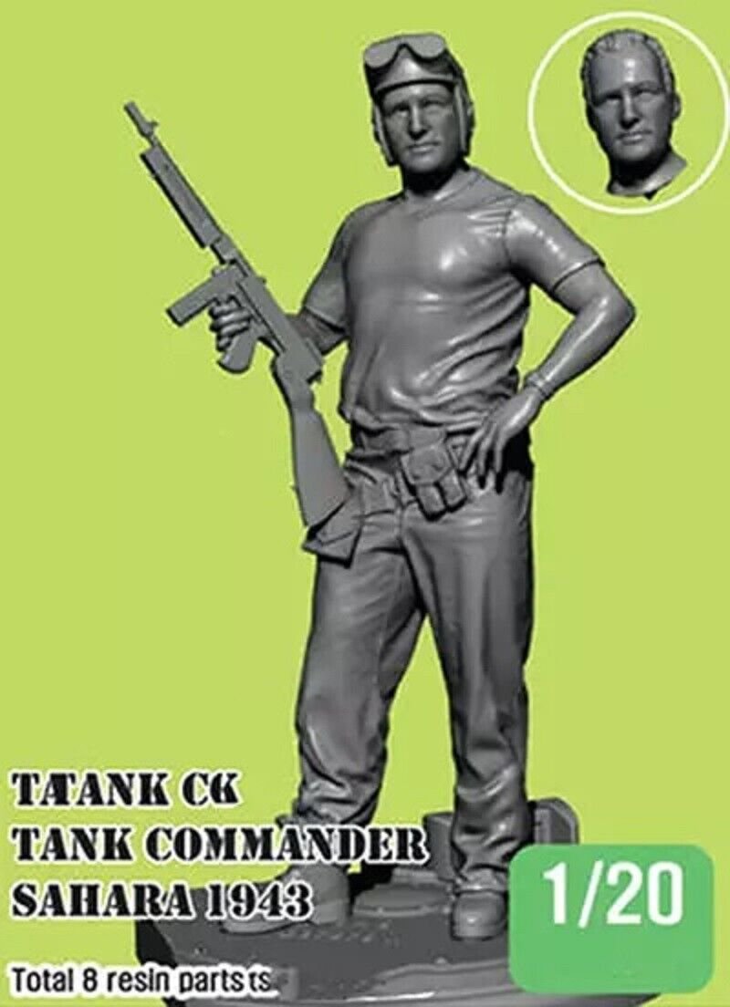 1/20 Resin Figure Model Kit US Soldier Tank Commander WWII Unpainted Unassambled