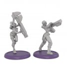 30mm 2pcs Resin Figure Model Kit Mini Warriors Unpainted Unassambled