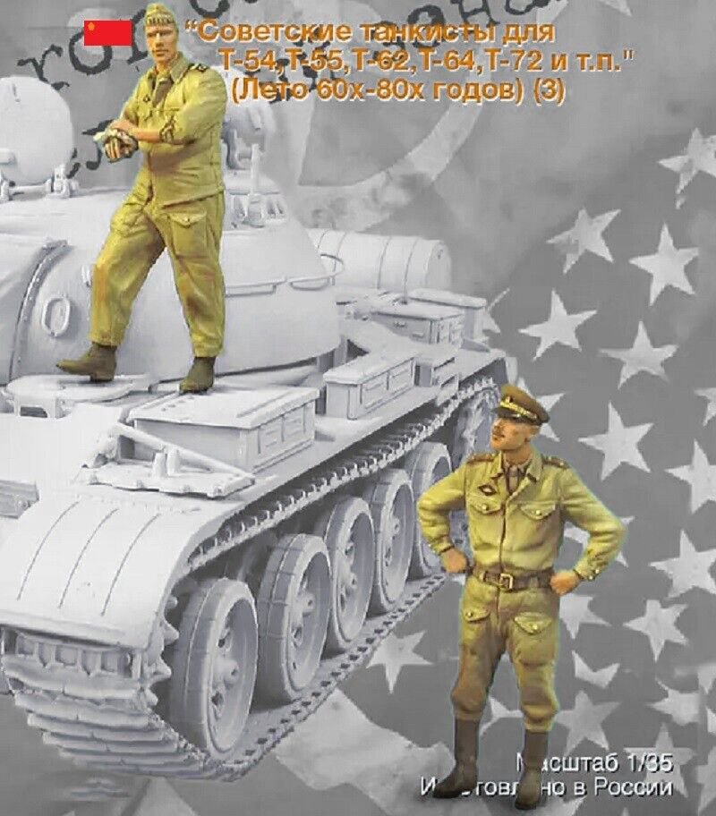 1/35 Resin Fgure Model Kit Siviet Soldiers Tank Crew (no tank) Unpainted Unassam