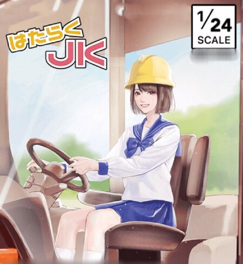 1/24 Resin Figure Model Kit Modern Japanese Girl Female (no car) Unpainted