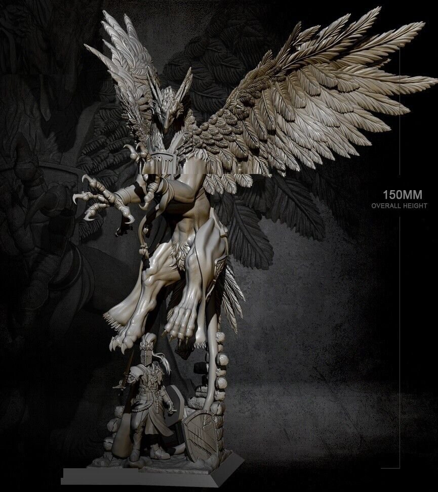 150mm Resin Figure Model Kit Warrior Knight and Heavenly Griffin Unpainted
