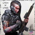 53mm BUST Resin Figure Model Kit Sexy Girl Soldier CyberPunk Unpainted Unassambl