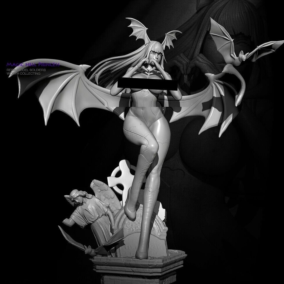 1/24 75mm Resin Figure Model Kit Sexy Girl Magic Hell Princess Unpainted