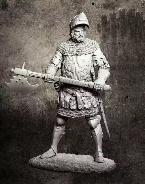 1/24 Resin Figure Model Kit Medieval Warrior with an Ax Unassambled Unpainted