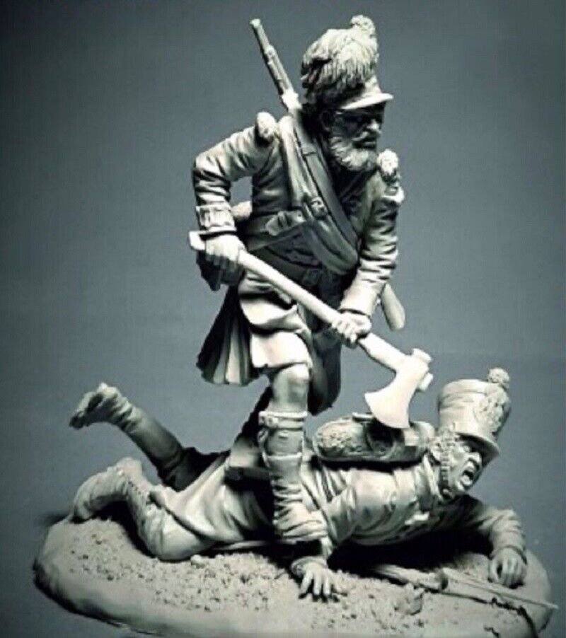 1/32 54mm Resin Figure Model Kit Royal Highlanders & French Infantryman Unpainte