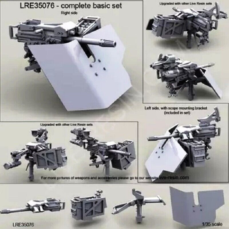 1/35 Resin Figure Model Kit Grenade Launcher Gun with Shields MK19-3 40mm Unpain